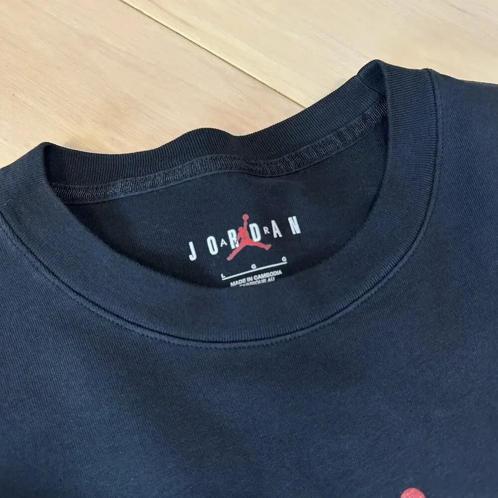 Jordan x Awake NY Washed Black T-Shirt Short Sleeve Size Large